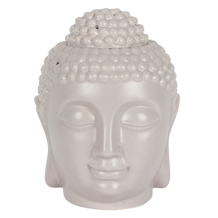 Large Grey Buddha Head Oil Burner and Wax Warmer N/A