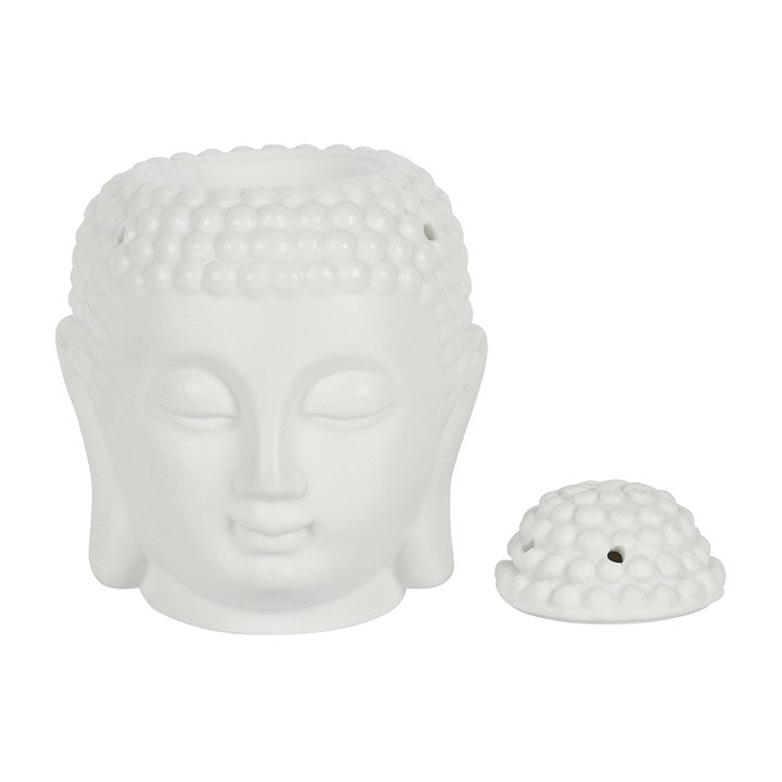 White Buddha Head Oil Burner N/A