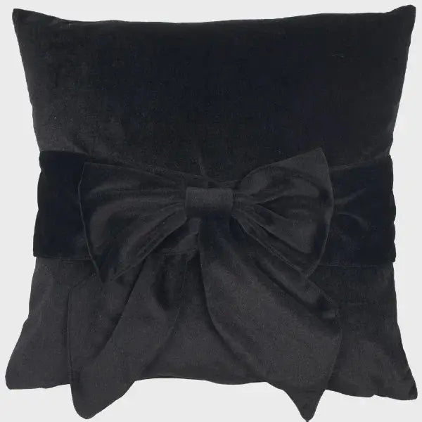 Tiedup Black Bow Cushion 45cm x 45cm malini