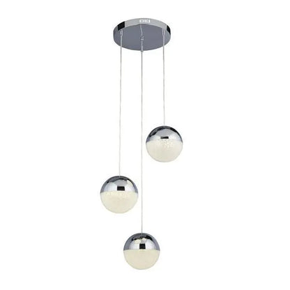 Marbles LED Chrome & Crystal Sand Pendant Range Home Store Living