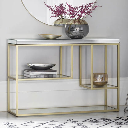 Pippard Console Table Champagne 1200x360x820mm Home Store Living