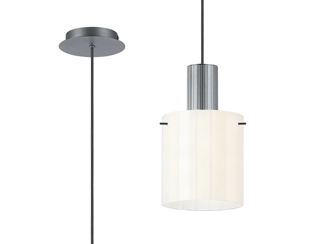 Brandon Ripple 21cm Single Pendant, 1 Light Adjustable E27