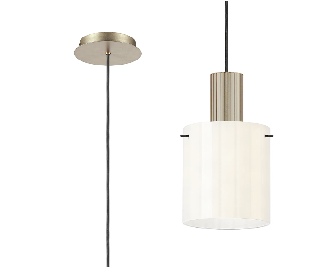 Brandon Ripple 21cm Single Pendant, 1 Light Adjustable E27