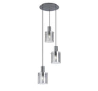 Brandon Ripple 49.5cm Round Pendant, 3 Light Adjustable E27 Home Store Living