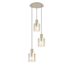 Brandon Ripple 49.5cm Round Pendant, 3 Light Adjustable E27 Home Store Living