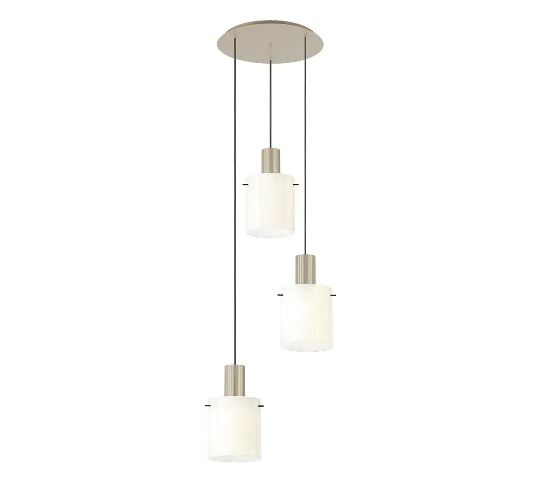 Brandon Ripple 49.5cm Round Pendant, 3 Light Adjustable E27 Home Store Living