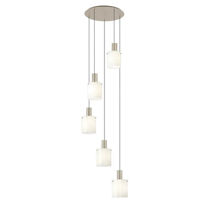 Brandon Ripple 66cm Round Pendant, 5 Light Adjustable E27 Home Store Living