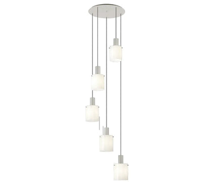 Brandon Ripple 66cm Round Pendant, 5 Light Adjustable E27 Home Store Living