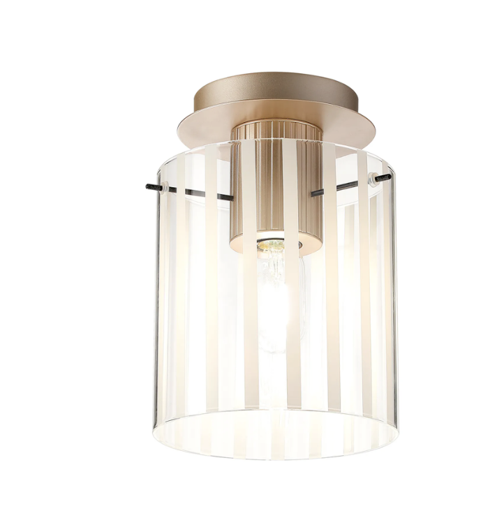 Brandon Ripple 21cm Round Ceiling Flush, 1 Light Flush Fitting E27