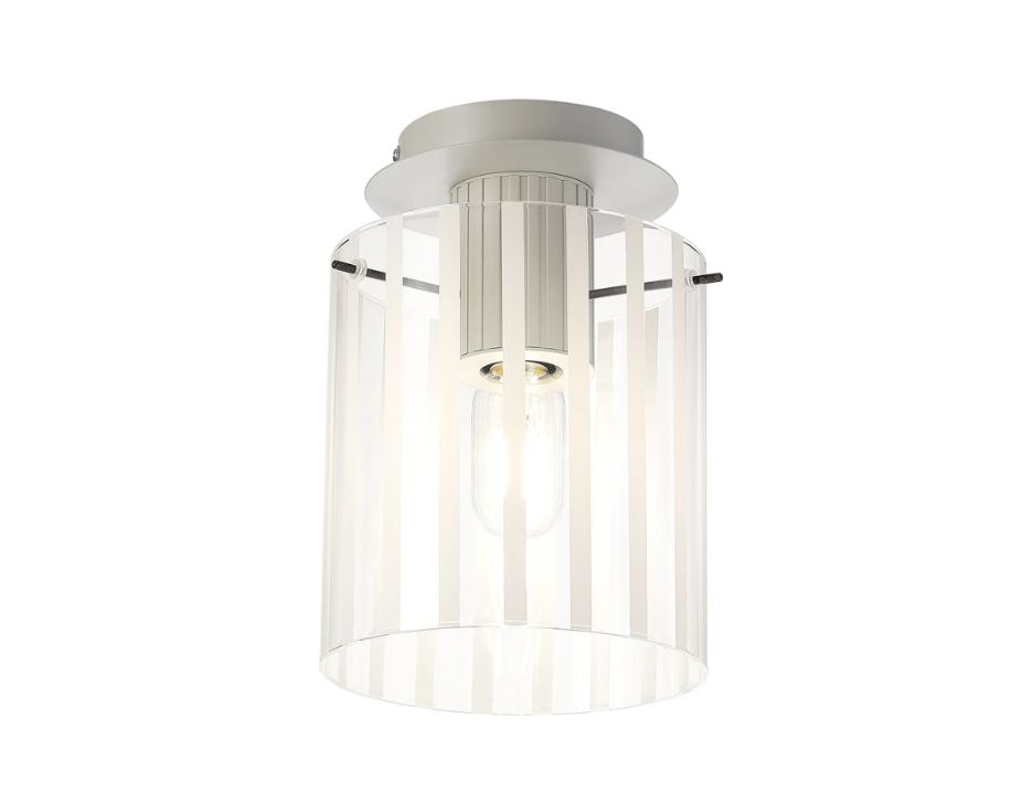 Brandon Ripple 21cm Round Ceiling Flush, 1 Light Flush Fitting E27