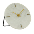 Moreno White Marble & Ginger Gold Iron Clock Light and Living