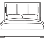 Claudia Bed with Folding Ottoman Storage Base san martino