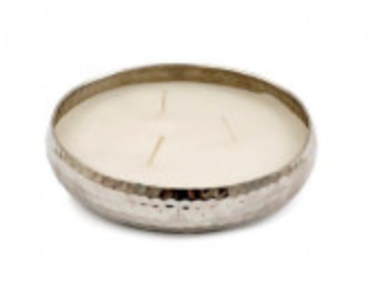 Silver Hammered Candle - Small 15cm sil interiors