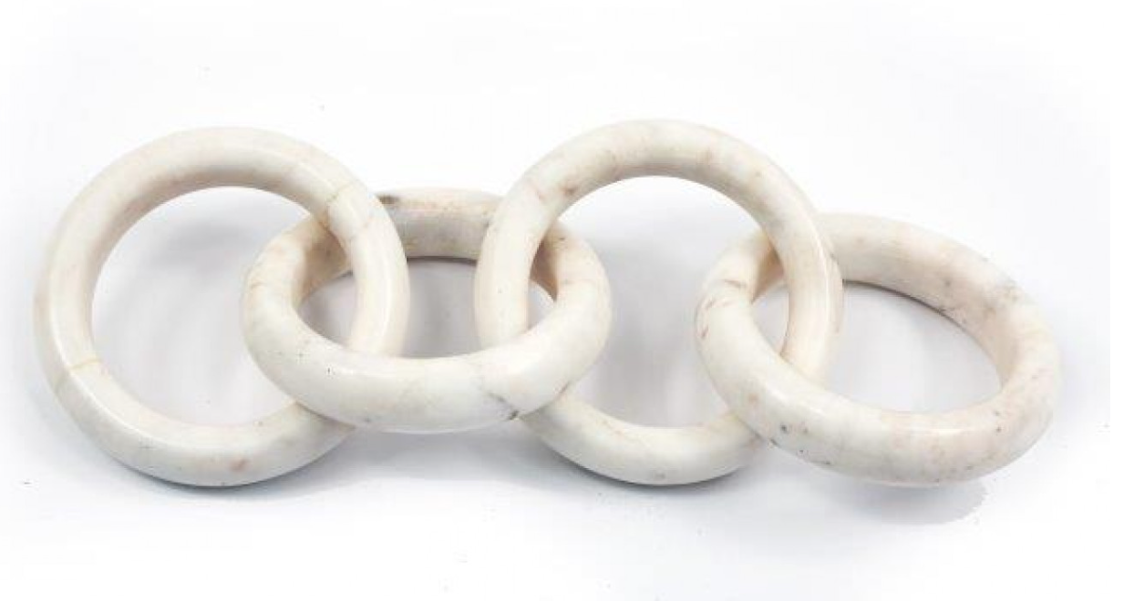 S/4 Marble Chain Ornament sil interiors
