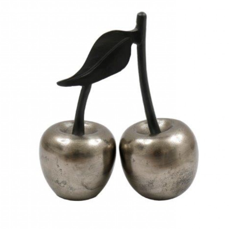Silver Cherry Ornament - Small sil interiors