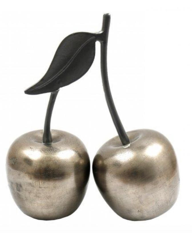 Silver Cherry Ornament - Large sil interiors