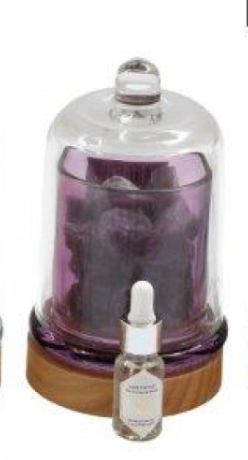 Purple Amethyst Fragranced Crystal Diffuser Lamp-  Lavender sil interiors