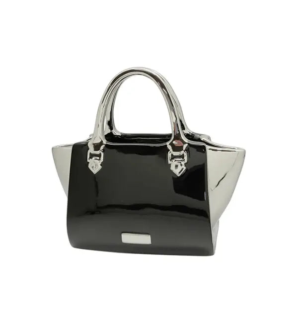 Black Vase Handbag Milano L.10.5cm, W. 24.5 cm, H. 21 cm Gilde