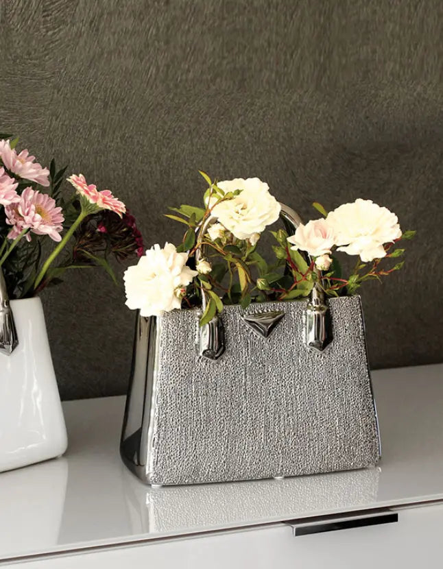 Silver Vase Handbag Milano L.10.5cm, W. 24.5 cm, H. 21 cm Gilde
