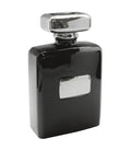 Black Perfume Bottle Vase L. 7 cm, W. 13.5  cm, H. 22 cm Gilde
