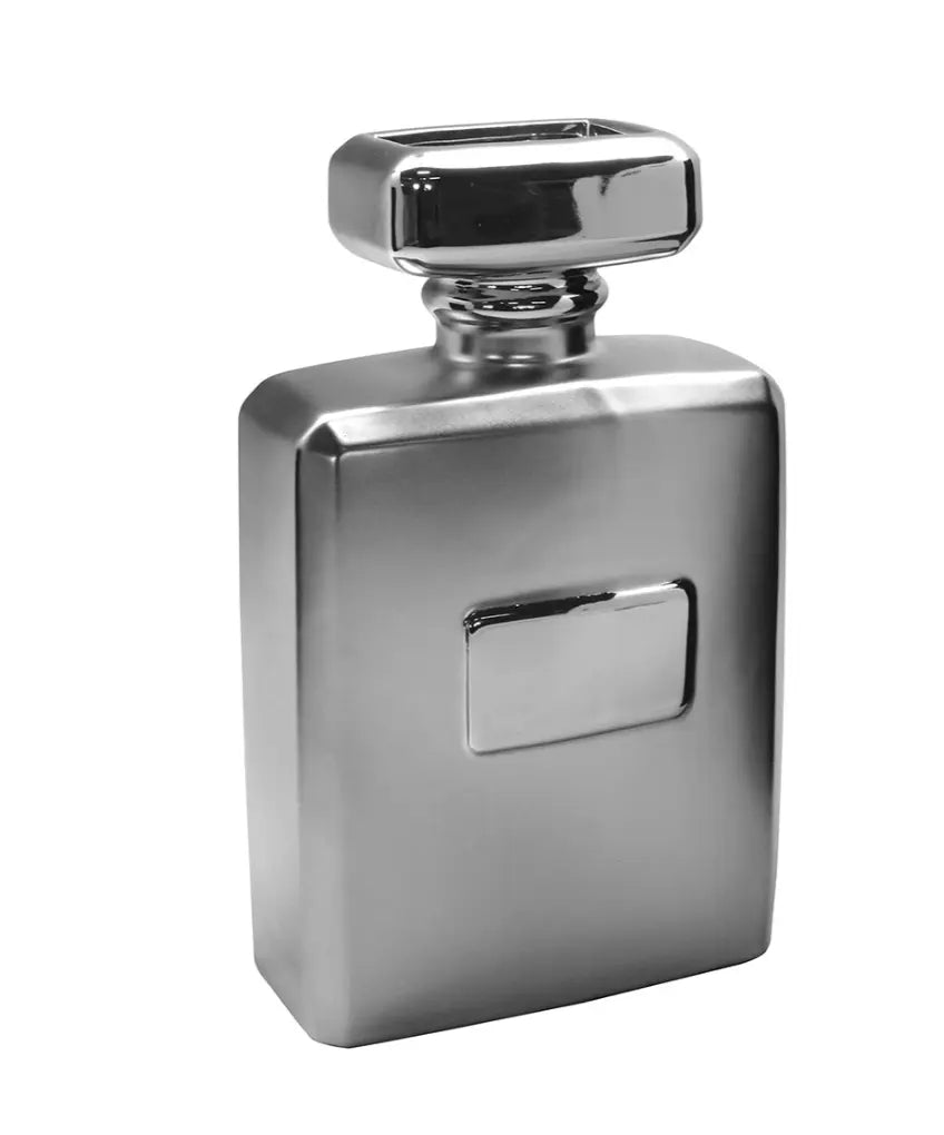 Silver Perfume Bottle Vase L. 7 cm, W. 13.5 cm, H. 22 cm Gilde