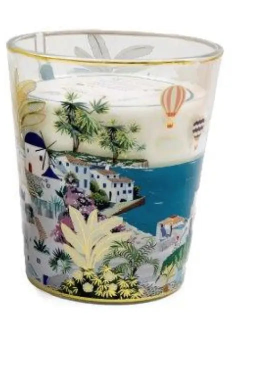 2.25kg Santorini Summer  Candle Pot - Medium sil interiors