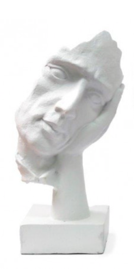 Hear No Evil White Ornament On Base