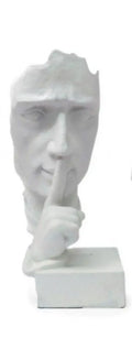 Speak No Evil White Ornament On Base sil interiors