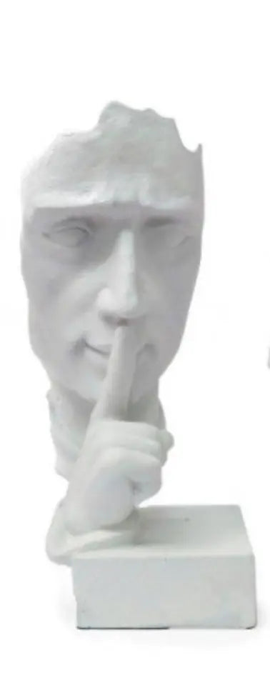 Speak No Evil White Ornament On Base sil interiors
