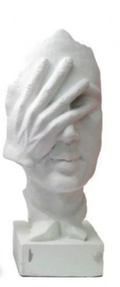 See No Evil White Ornament On Base