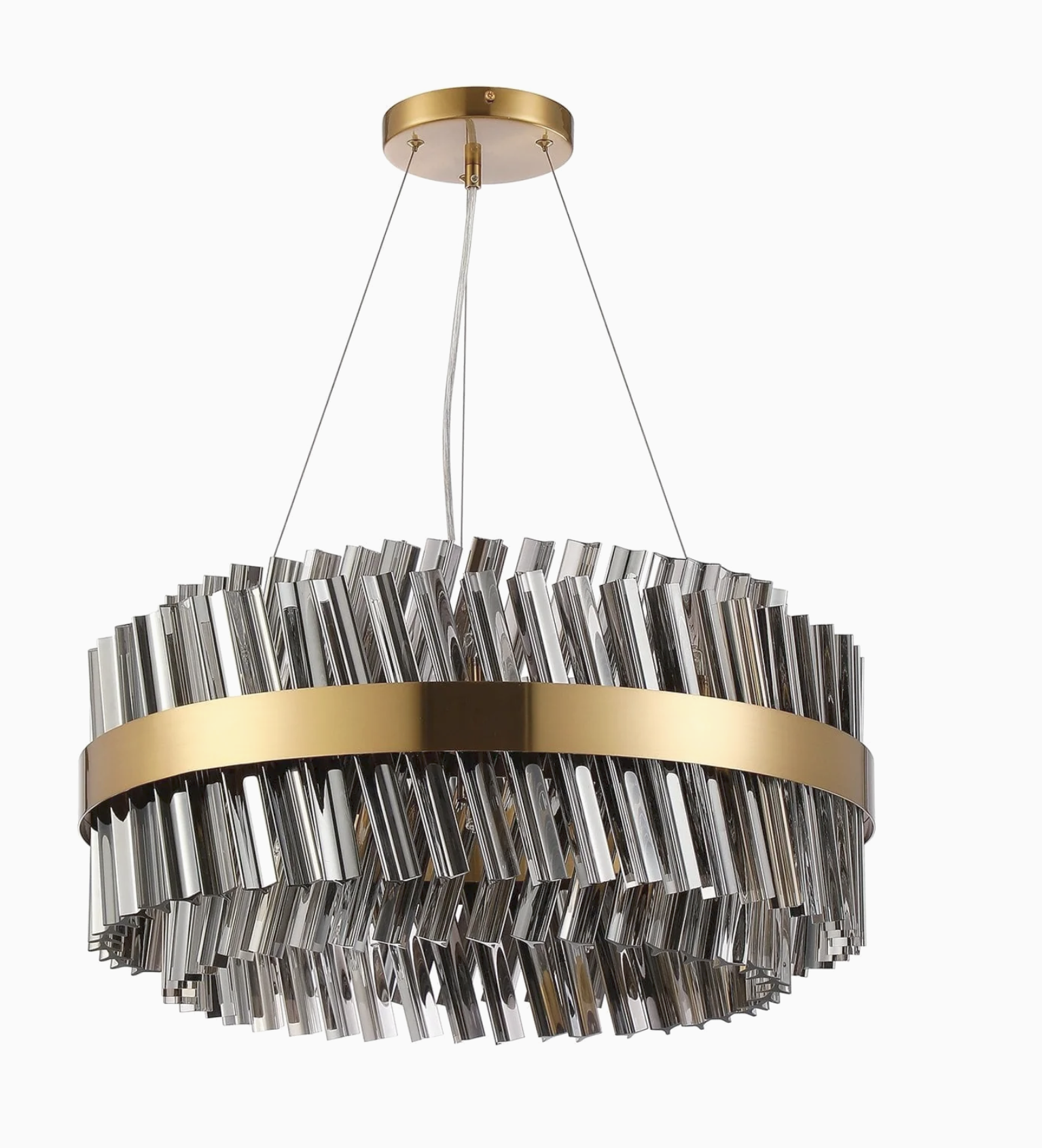 Camilla 18 Light Pendant Light - Smoke Grey & Copper Metal China