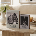 PARIS BOOK STORAGE BOXES SET 2 Lesser & Pavey Ltd