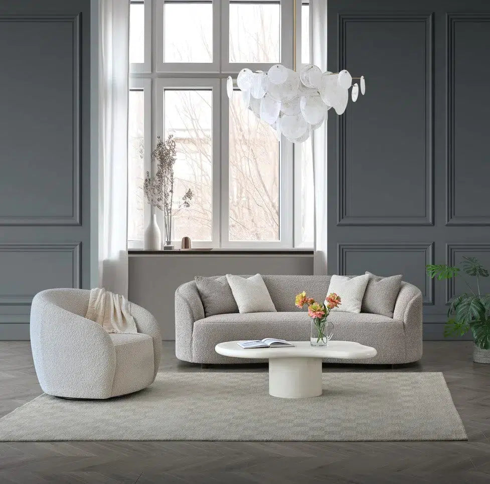 Aluxo Nolita Boucle 3 Seater Teddy Sofa Home Store Living