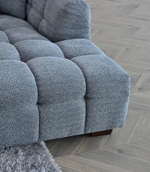 Aluxo Tribeca Corner Sofa Group in Iron Boucle Fabric Furnish 365