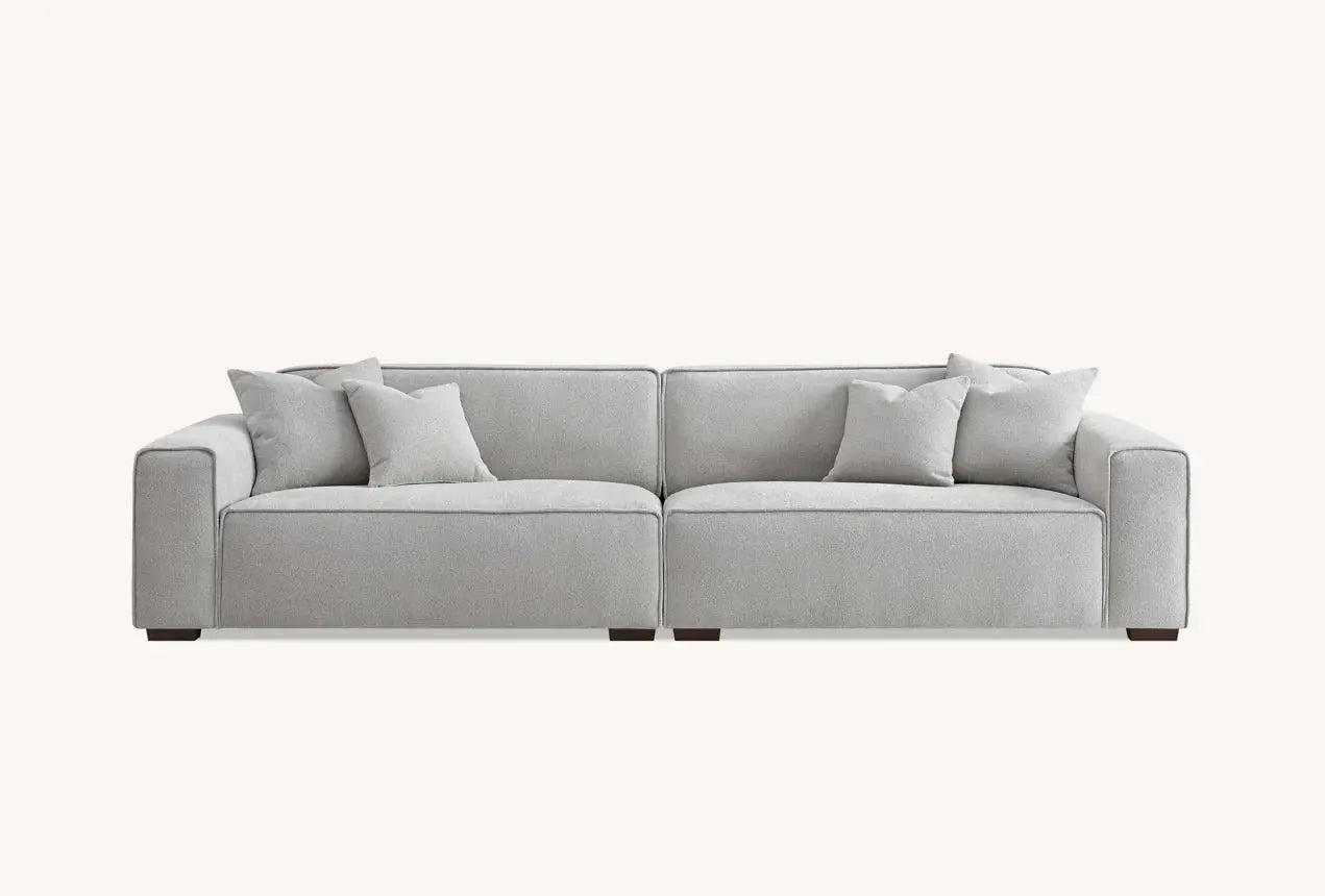 Aluxo Dakota 4 Seater Sofa with Chaise in Pebble Boucle Home Store Living