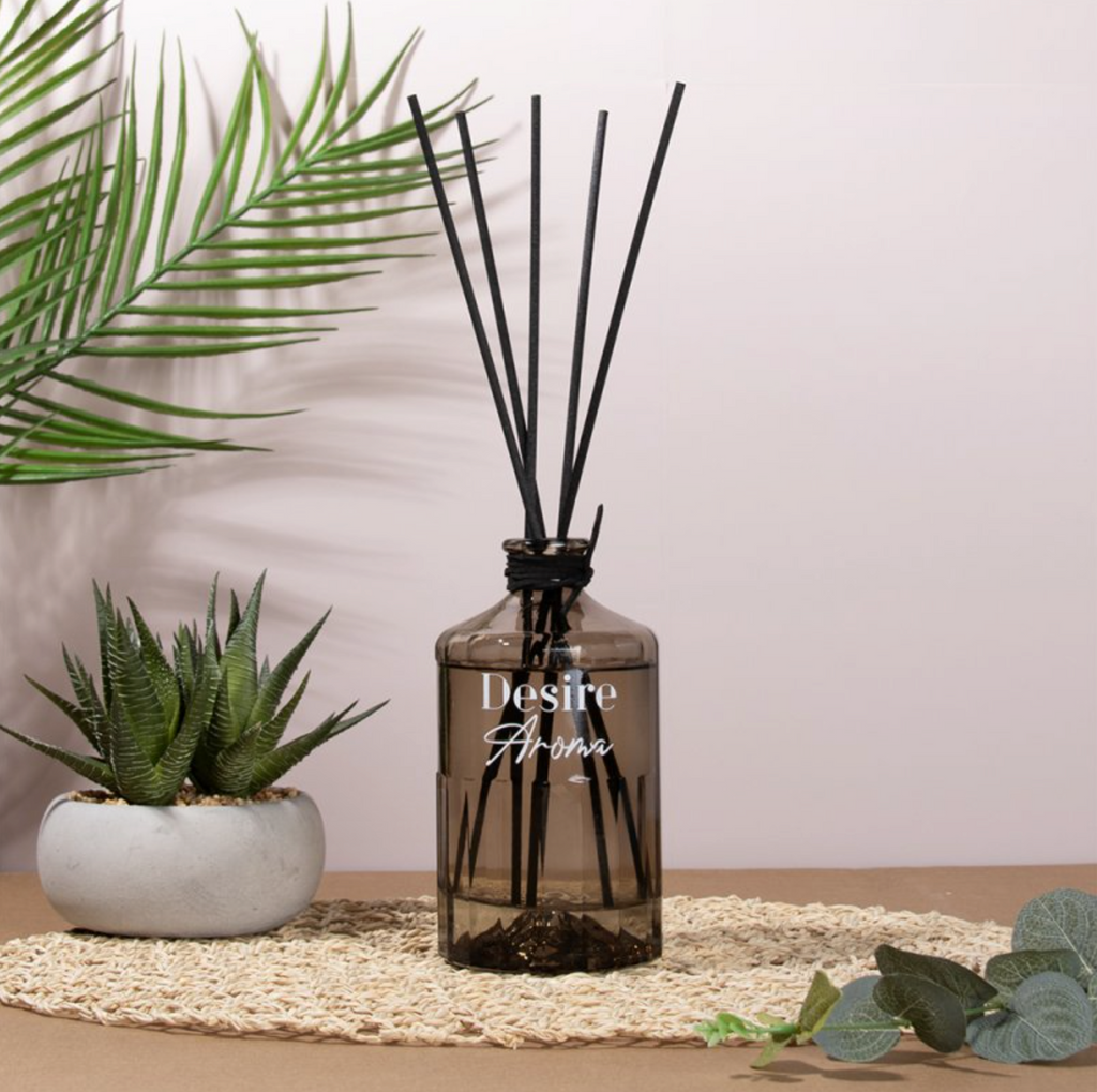 Desire Aroma Santal Peach Rosewood 500ml Reed Diffuser Lesser & Pavey Ltd