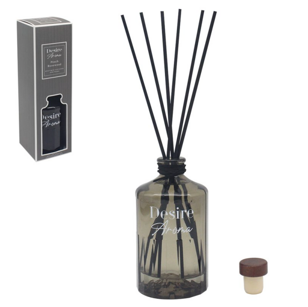 Desire Aroma Santal Peach Rosewood 500ml Reed Diffuser Lesser & Pavey Ltd