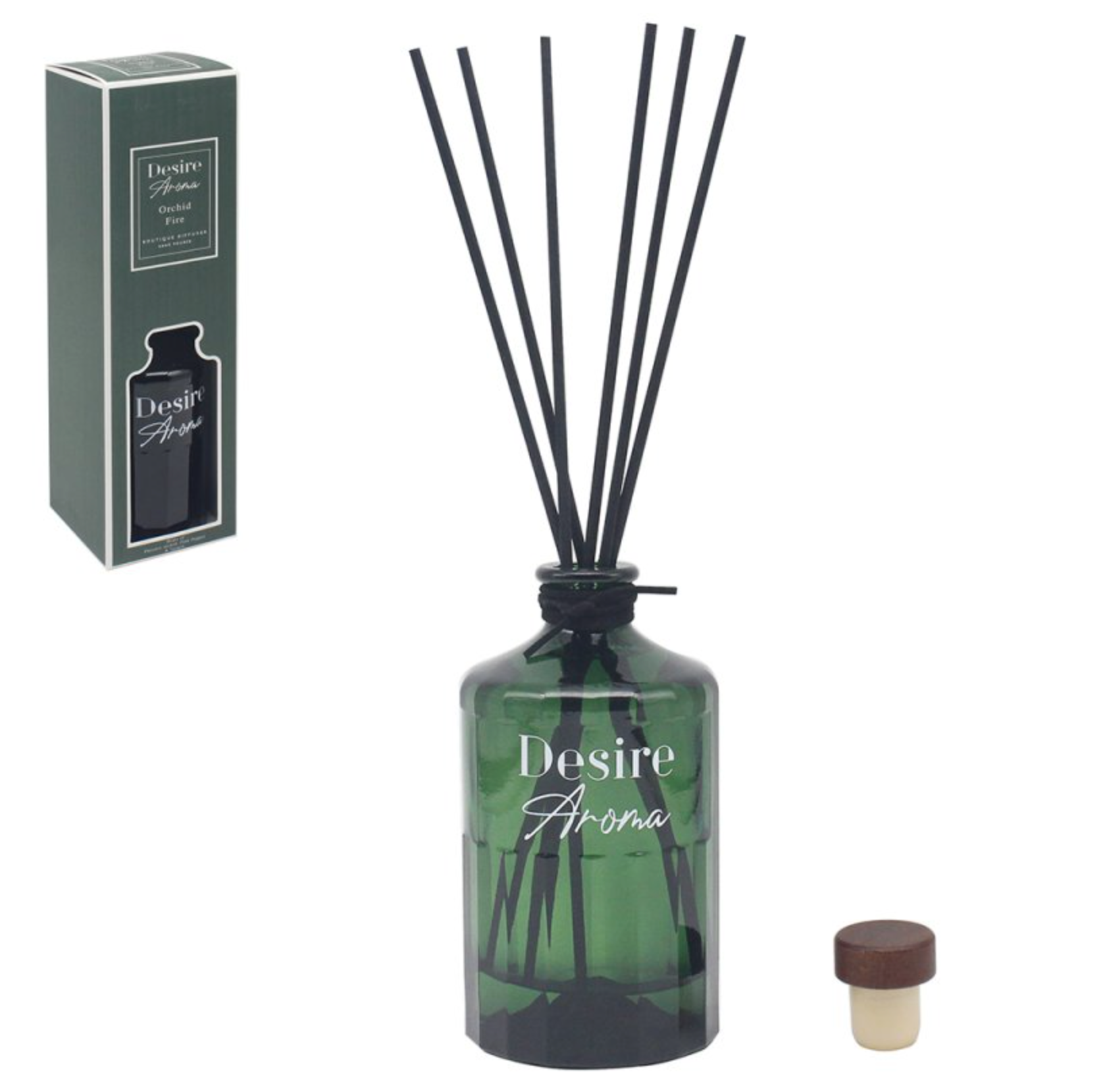 Desire Aroma Encounter Orchid Fire 500ml Reed Diffuser Lesser & Pavey Ltd