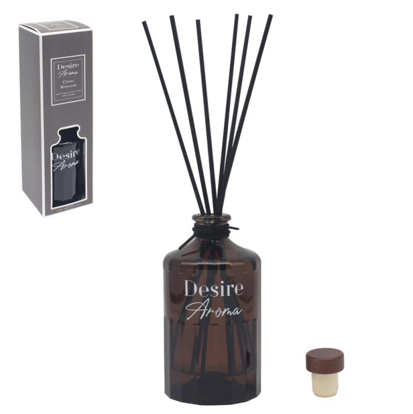 Desire Aroma Midsummer Nights Citrus Blossom 500ml Reed Diffuser Lesser & Pavey Ltd