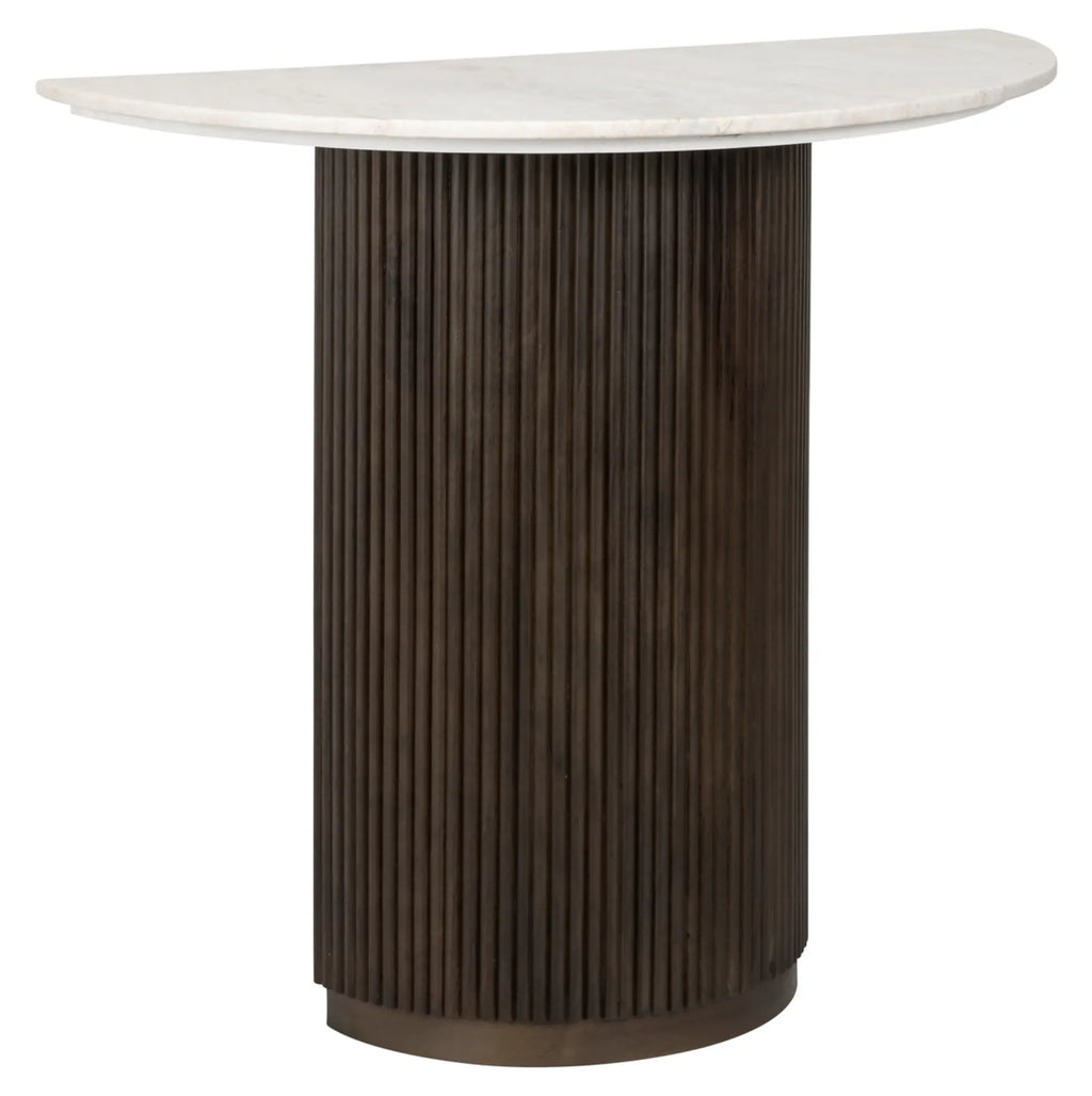 Mayfield Brown Console Half Table Home Store Living