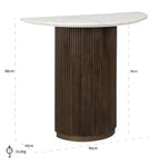 Mayfield Brown Console Half Table Home Store Living