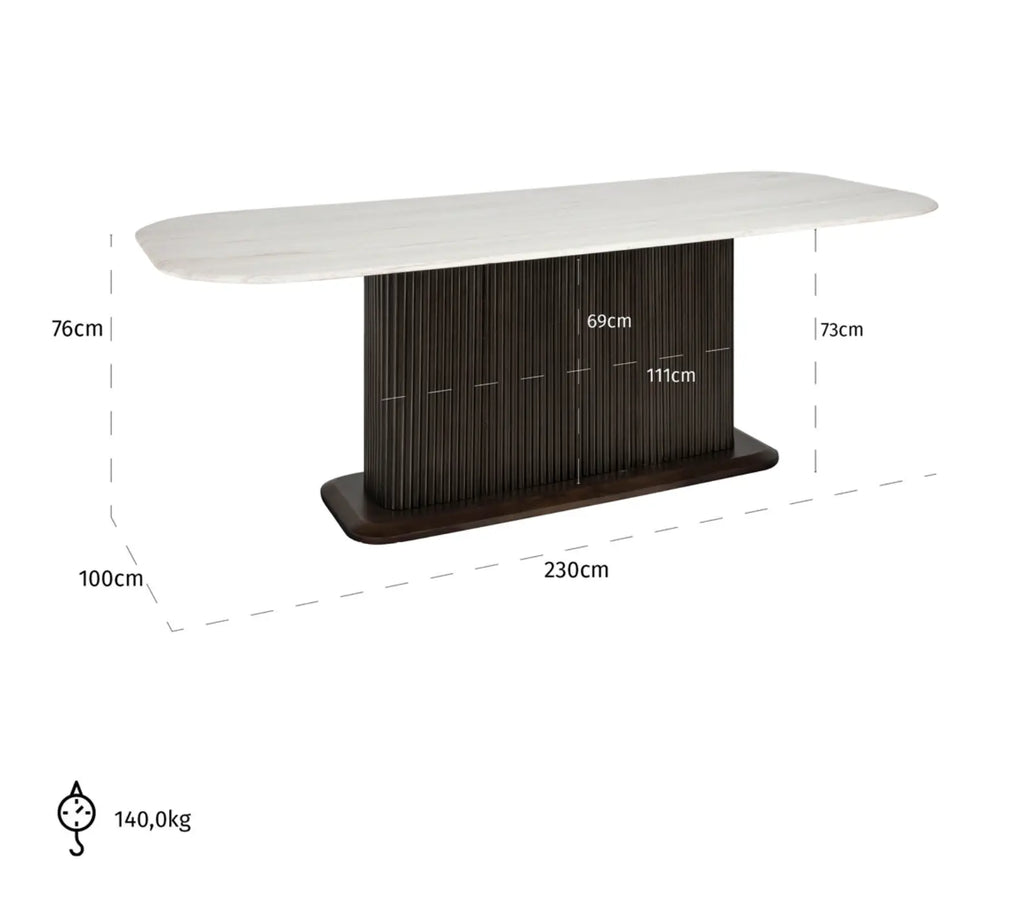 Mayfield White Marble Dining Table Home Store Living