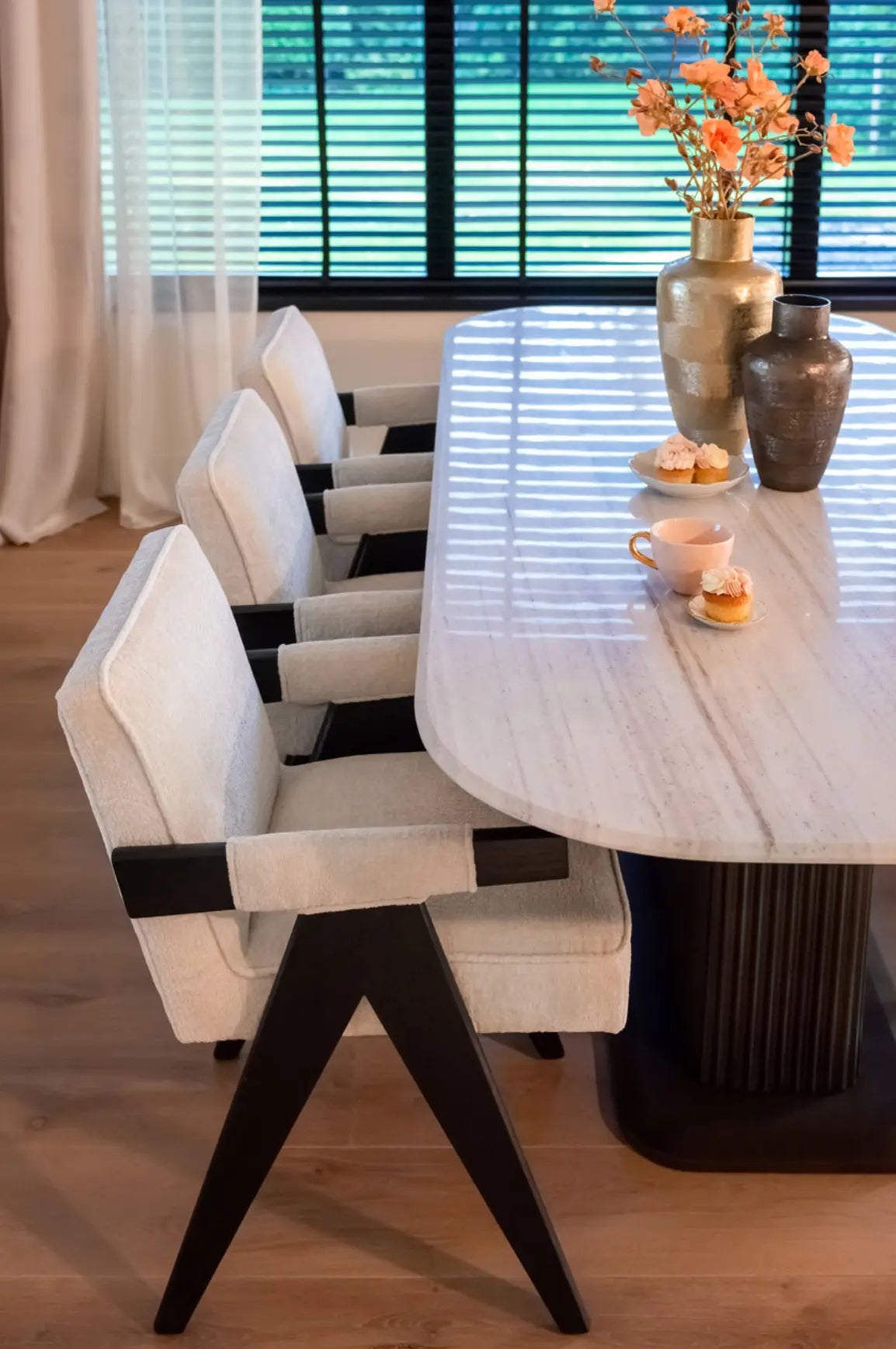 Mayfield White Marble Dining Table Home Store Living