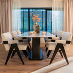 Mayfield White Marble Dining Table Home Store Living