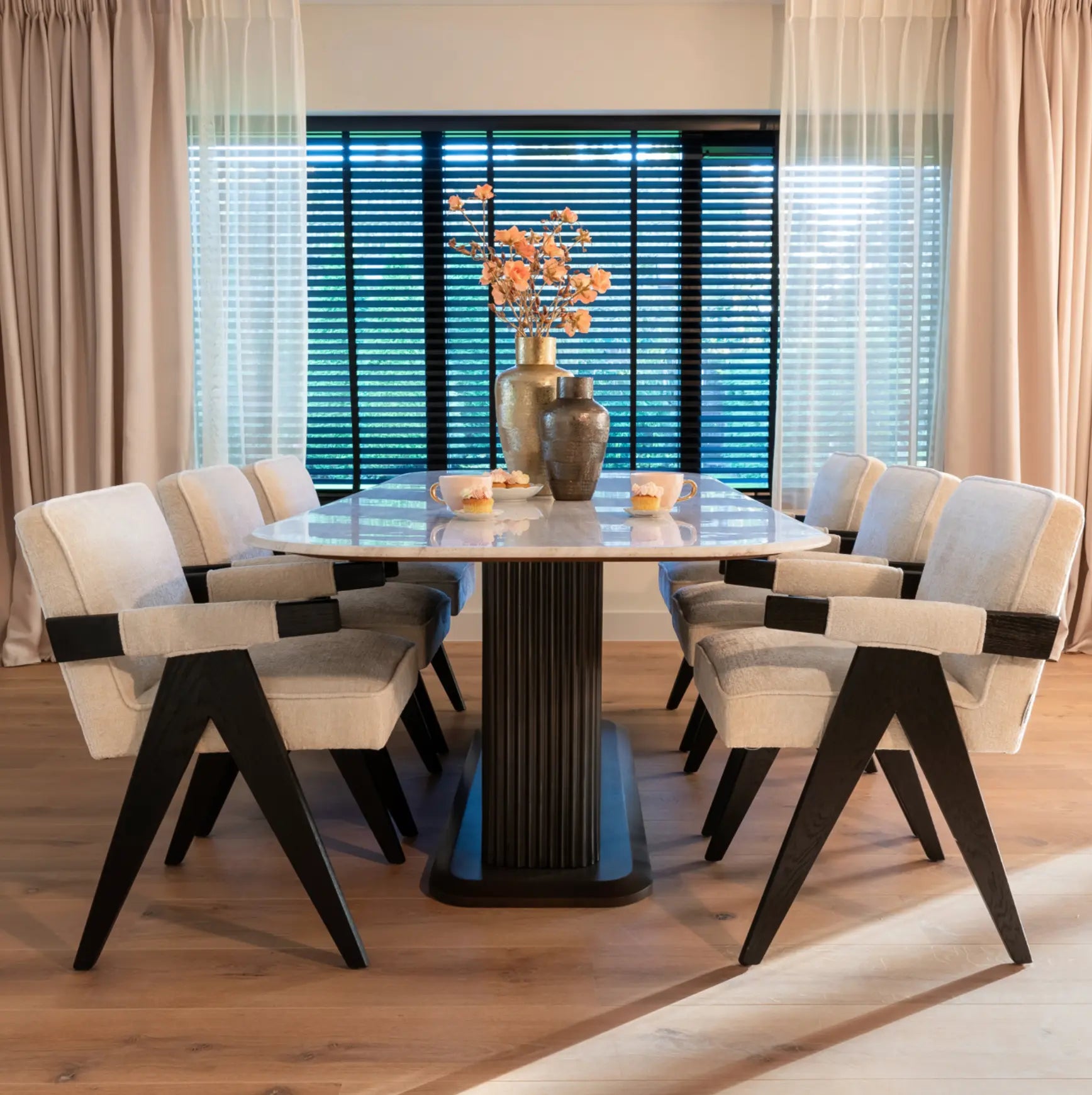 Mayfield White Marble Dining Table Home Store Living