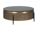 Ironville Round Gold Coffee Table 0.9m Home Store Living