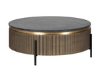 Ironville Round Gold Coffee Table 0.9m Home Store Living