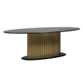 Ironville Gold Oval Dining Table Home Store Living