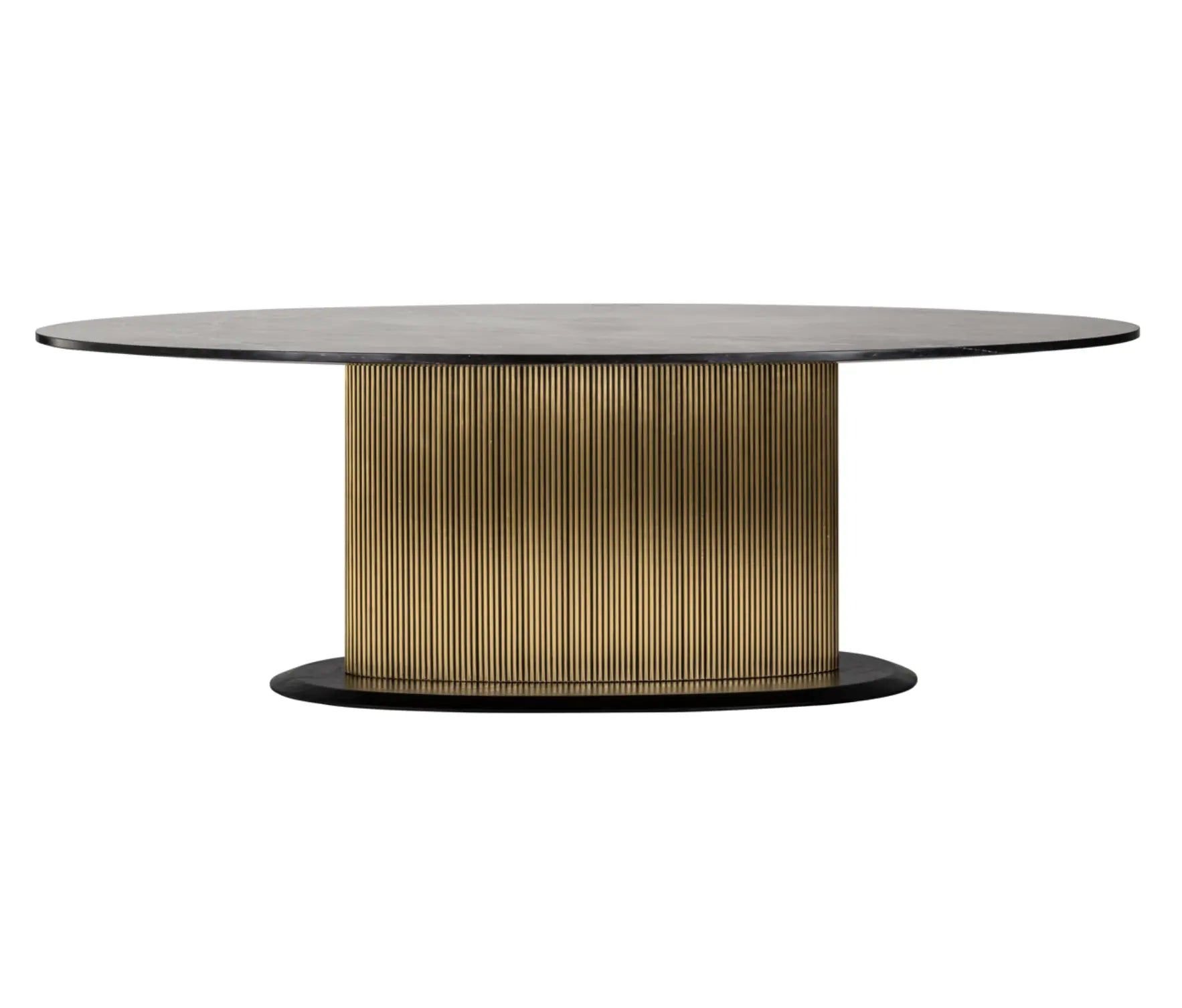 Ironville Gold Oval Dining Table Home Store Living