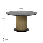 Ironville Gold Dining Table 1.4m Home Store Living